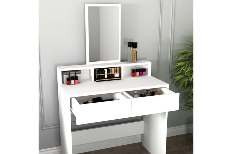 Dasina Toiletbord 80 cm - Hvid - Møbler - Borde - Sminkebord & konsolbord