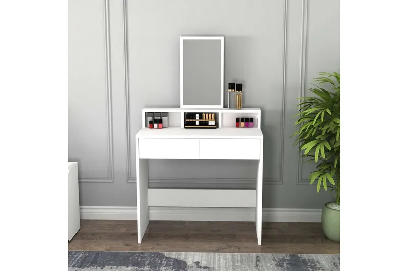 Dasina Toiletbord 80 cm - Hvid - Møbler - Borde - Sminkebord & konsolbord