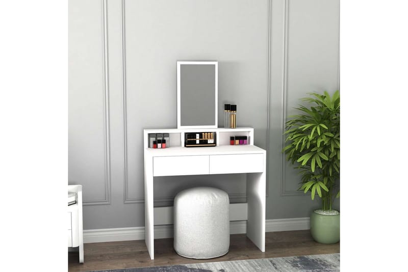 Dasina Toiletbord 80 cm - Hvid - Møbler - Borde - Sminkebord & konsolbord