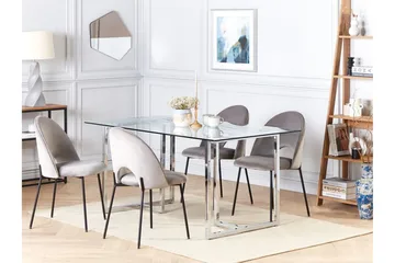 Davson Spisebord 90x160 cm - Sølv - Møbler - Borde - Spisebord og køkkenbord