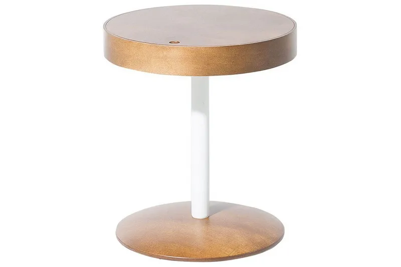 Debanhi Sofabord 40x45 cm, Mørkt træ/Hvid