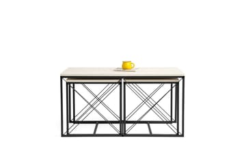 Defneia Sofabord 100 cm - Sort/Marmor - Møbler - Borde - Sofabord