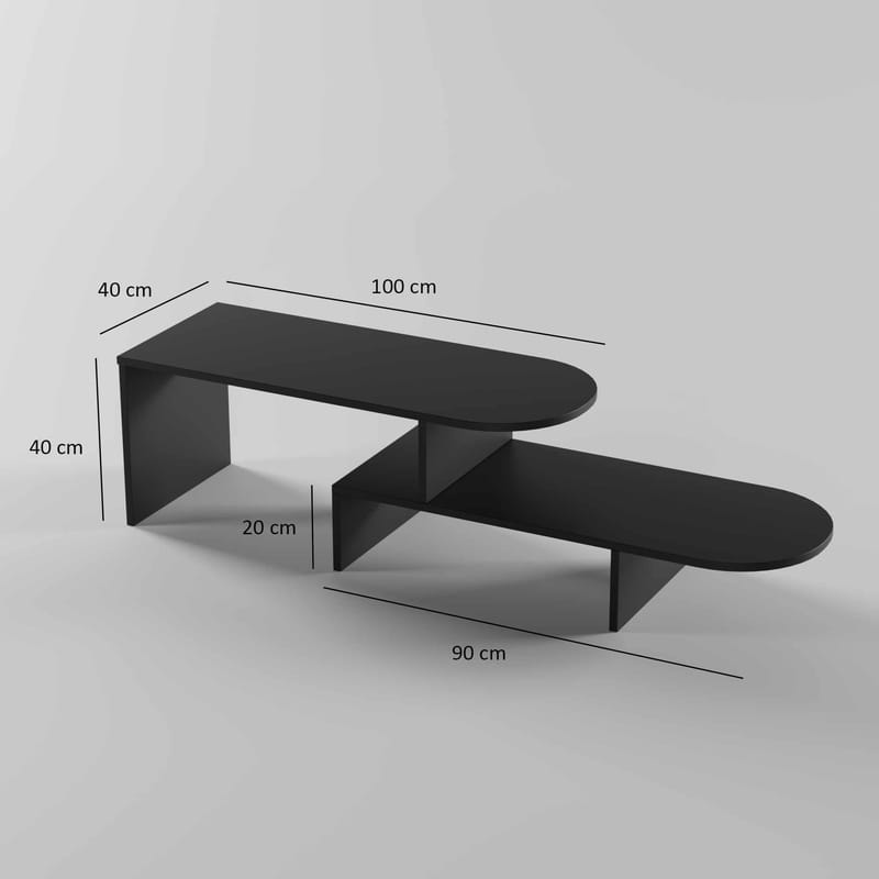 Deliones sofabord 100 cm - Sort - Møbler - Borde - Sofabord