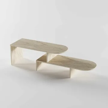 Deliones sofabord 100 cm - Travertin - Møbler - Borde - Sofabord