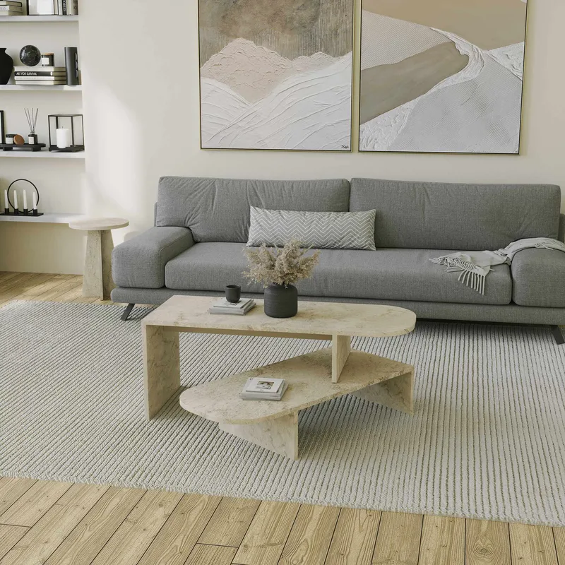 Deliones sofabord 100 cm - Travertin - Møbler - Borde - Sofabord