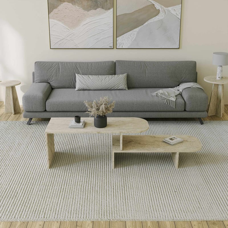 Deliones sofabord 100 cm - Travertin - Møbler - Borde - Sofabord