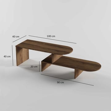 Deliones sofabord 100 cm - Valnød - Møbler - Borde - Sofabord