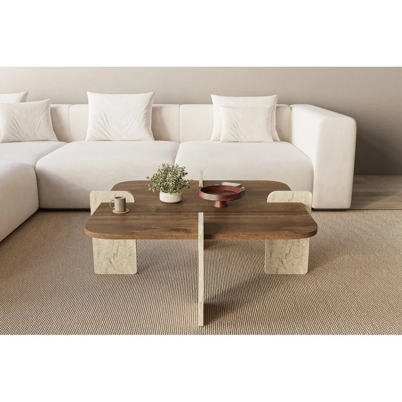 Denros Sofabord 90 cm - Brun/Mørkebrun - Møbler - Borde - Sofabord