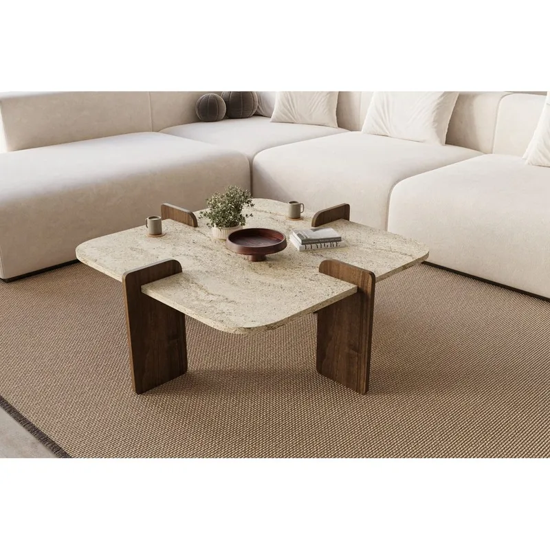 Denros Sofabord 90 cm - Brun/Mørkebrun - Møbler - Borde - Sofabord