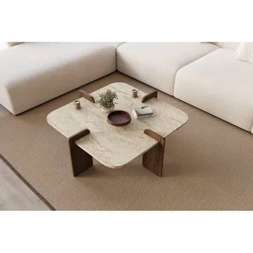 Denros Sofabord 90 cm - Brun/Mørkebrun - Møbler - Borde - Sofabord