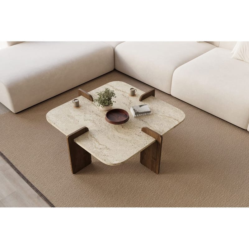 Denros Sofabord 90 cm - Brun/Mørkebrun - Møbler - Borde - Sofabord