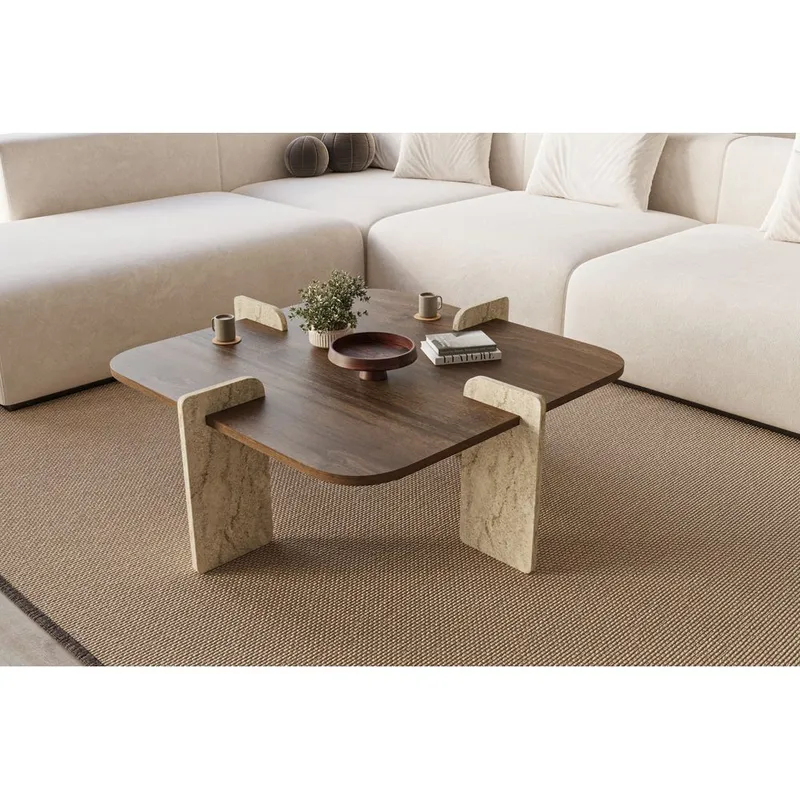Denros Sofabord 90 cm - Brun/Mørkebrun - Møbler - Borde - Sofabord