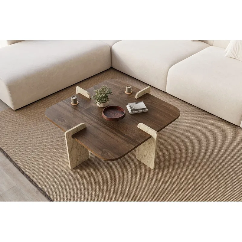 Denros Sofabord 90 cm - Brun/Mørkebrun - Møbler - Borde - Sofabord