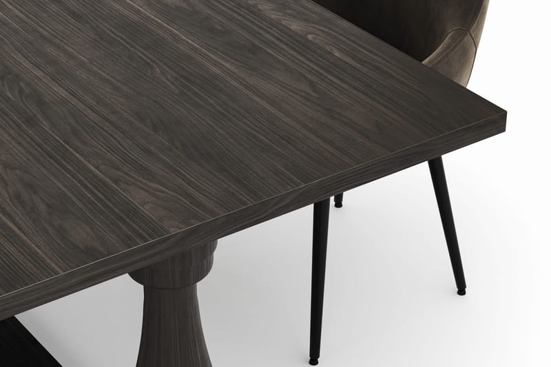 Dijon Spisegruppe 200x100cm med 4 Alsarp Spisestole - Brun - Møbler - Borde - Spisebordssæt