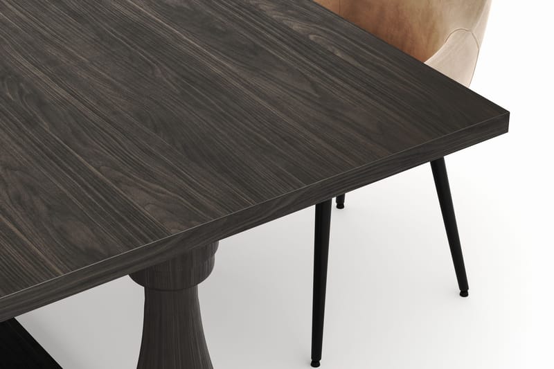 Dijon Spisegruppe 200x100cm med 4 Alsarp Spisestole - Brun - Møbler - Borde - Spisebordssæt