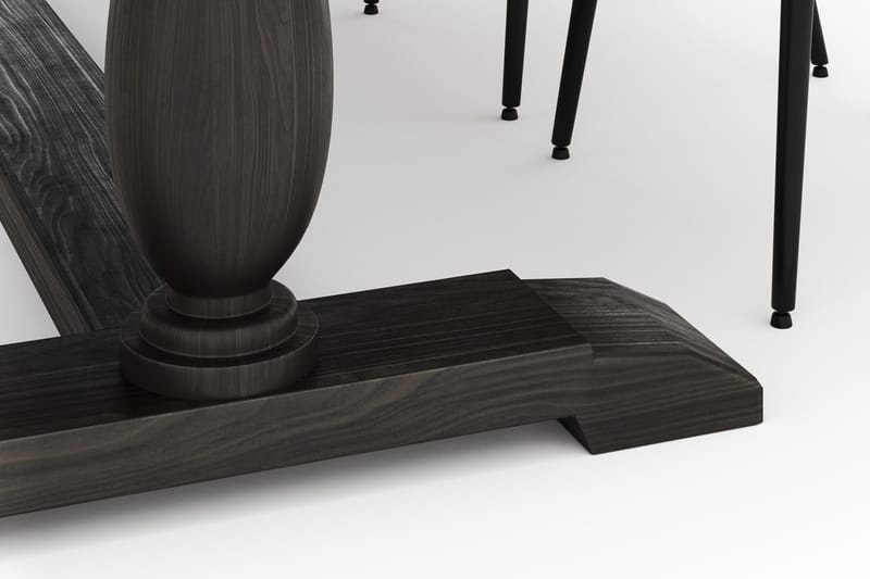 Dijon Spisegruppe 200x100cm med 4 Alsarp Spisestole - Brun - Møbler - Borde - Spisebordssæt