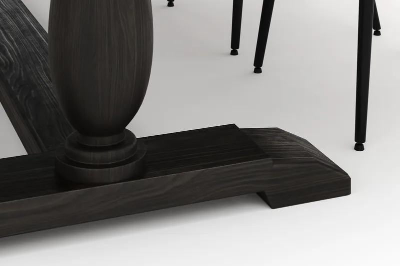 Dijon Spisegruppe 200x100cm med 4 Alsarp Spisestole - Brun - Møbler - Borde - Spisebordssæt