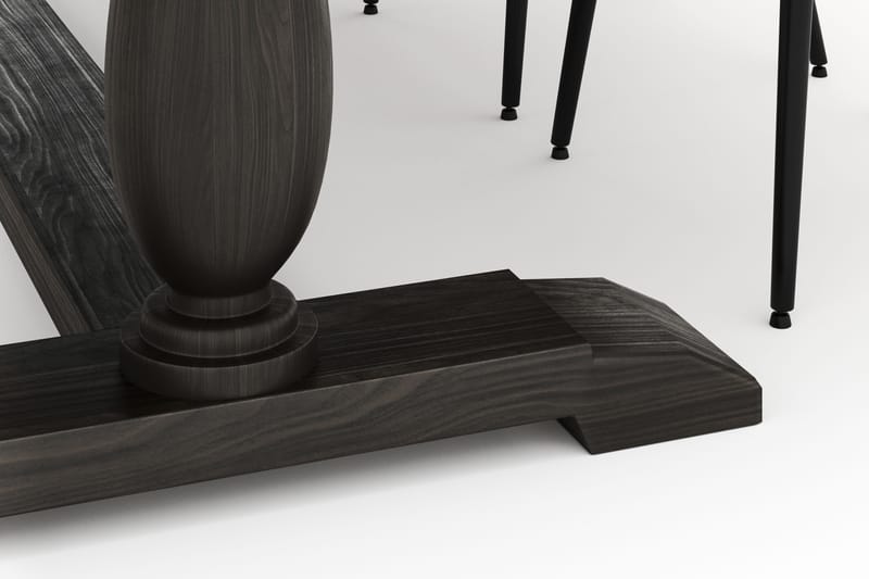 Dijon Spisegruppe 200x100cm med 4 Alsarp Spisestole - Brun - Møbler - Borde - Spisebordssæt