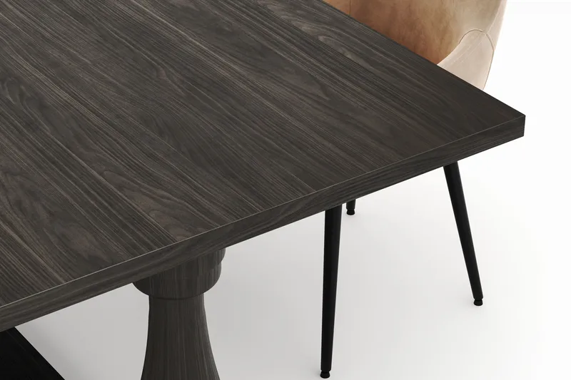 Dijon Spisegruppe 200x100cm med 4 Alsarp Spisestole - Brun - Møbler - Borde - Spisebordssæt