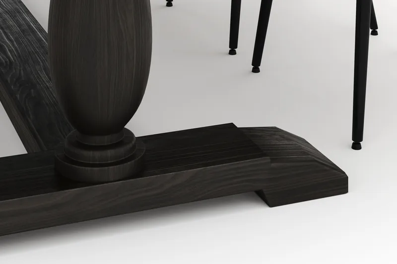 Dijon Spisegruppe 200x100cm med 4 Alsarp Spisestole - Brun - Møbler - Borde - Spisebordssæt