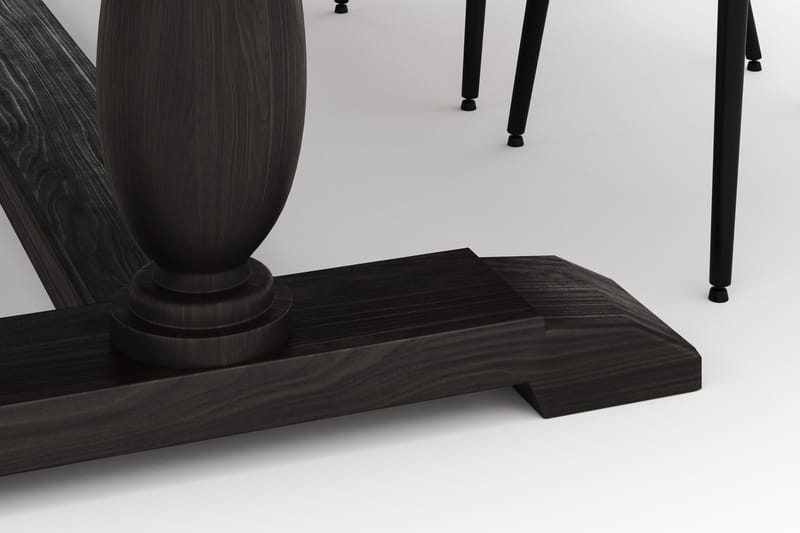 Dijon Spisegruppe 200x100cm med 4 Alsarp Spisestole - Brun - Møbler - Borde - Spisebordssæt