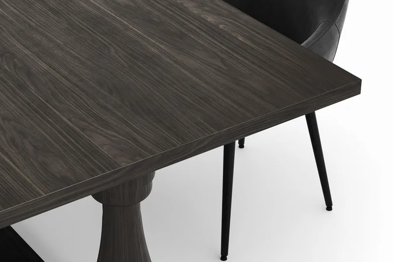 Dijon Spisegruppe 200x100cm med 4 Alsarp Spisestole - Brun - Møbler - Borde - Spisebordssæt