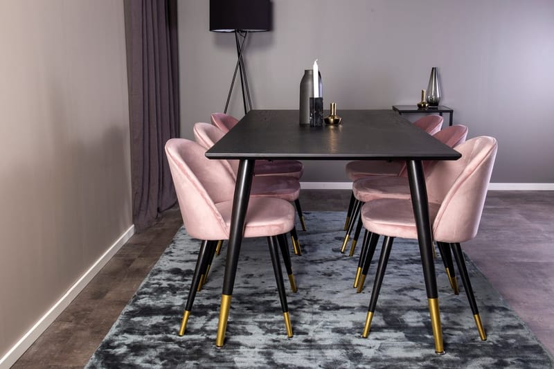 Dipp Spisebord 180 cm med 6 Valeri Spisebordsstole