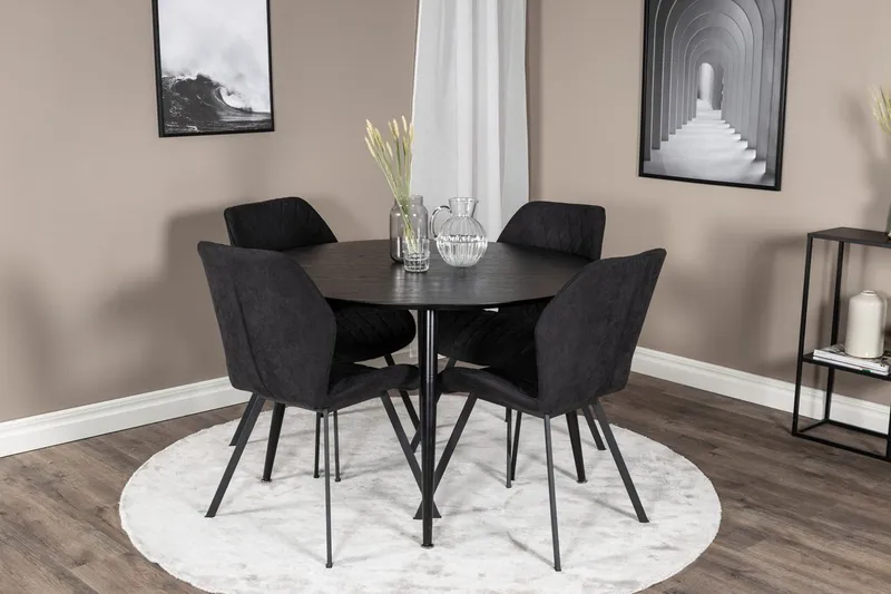 Dipp spisebord med 4 Gemma spisebordsstole