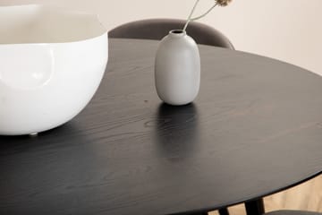 Dipp Spisegruppe 115 cm Rund med 4 Velvet stole - Sort - Møbler - Borde - Spisebordssæt