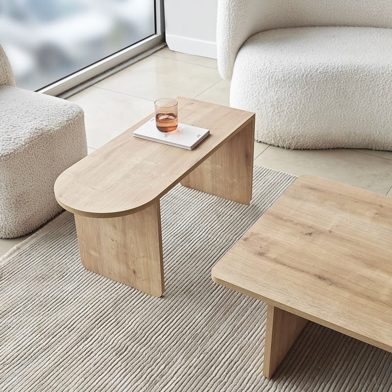 Djarhint Sofabordssæt 82 cm - Bronze og Sapphire Oak - Møbler - Borde - Sofabord