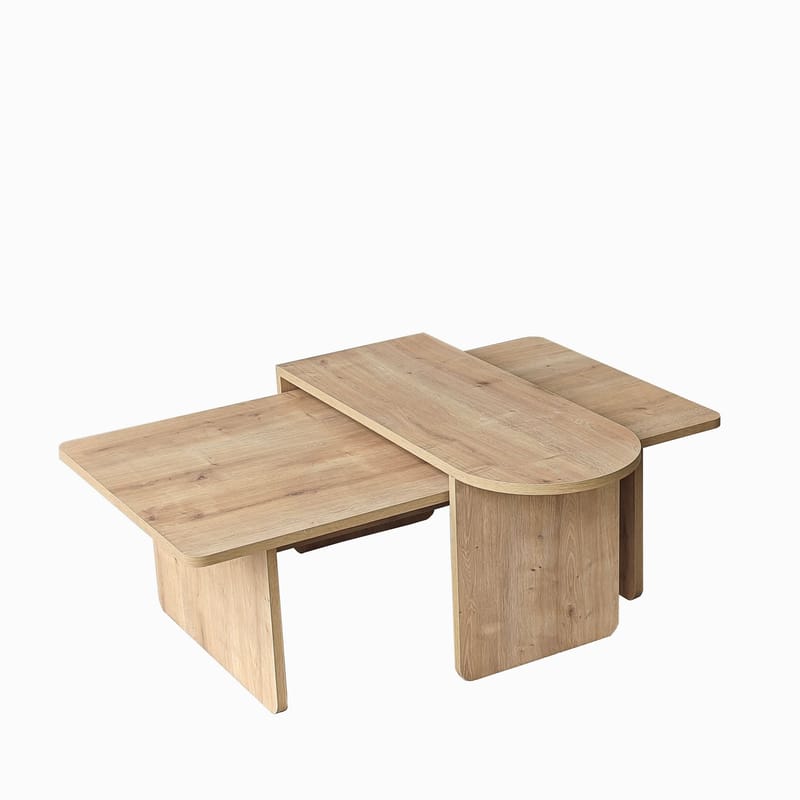 Djarhint Sofabordssæt 82 cm - Bronze og Sapphire Oak - Møbler - Borde - Sofabord