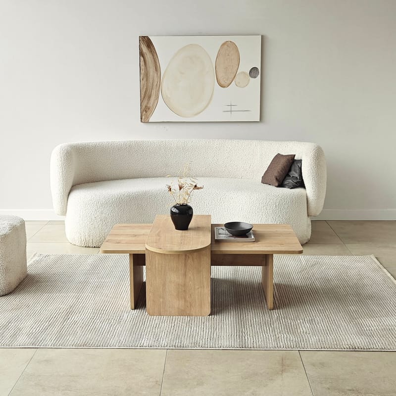 Djarhint Sofabordssæt 82 cm - Bronze og Sapphire Oak - Møbler - Borde - Sofabord