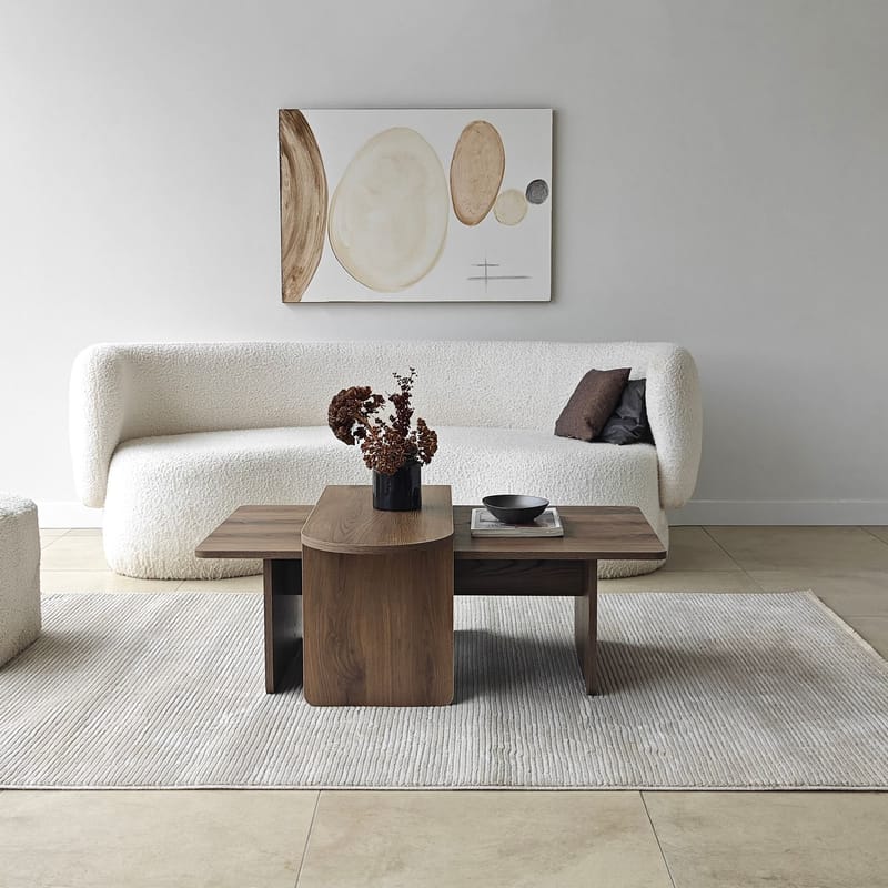 Djarhint Sofabordssæt 82 cm - Bronze og valnød - Møbler - Borde - Sofabord