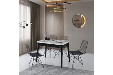 Dolcer Spisebord 100 cm Rektangulært - Hvid Marmor - Møbler - Borde - Spisebord og køkkenbord