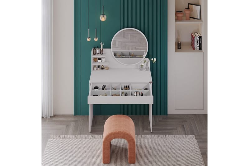 Dralen Make-up Bord 90 cm - Taupe - Møbler - Borde - Sminkebord & konsolbord