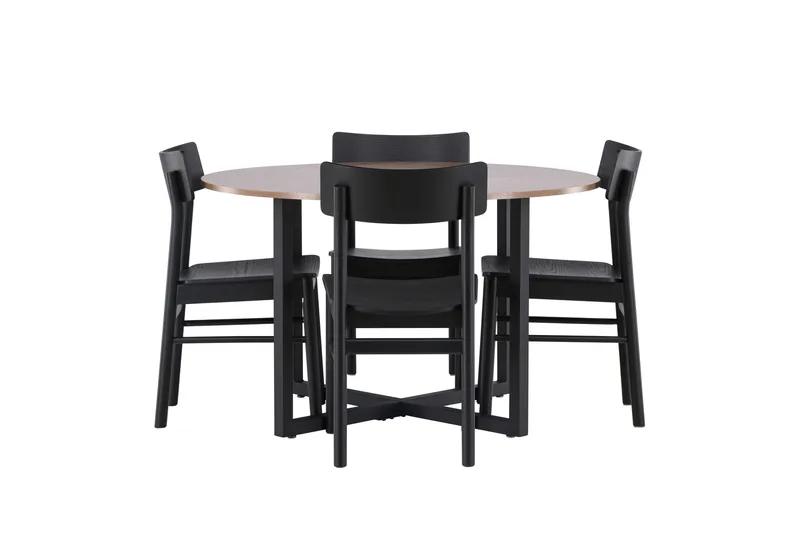 Durango Spisebord med 4 Montros Stole, Valnøtt