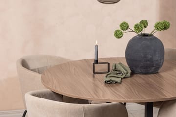 Durango Spisegruppe 120 cm Rund med 4 Berit stole - Valnøtt - Møbler - Borde - Spisebordssæt