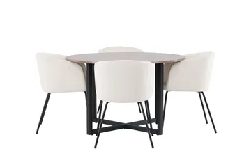 Durango Spisegruppe 120 cm Rund med 4 Berit stole