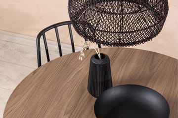 Durango Spisegruppe 120 cm Rund med 4 Dyrön Stole - Valnøtt - Møbler - Borde - Spisebordssæt