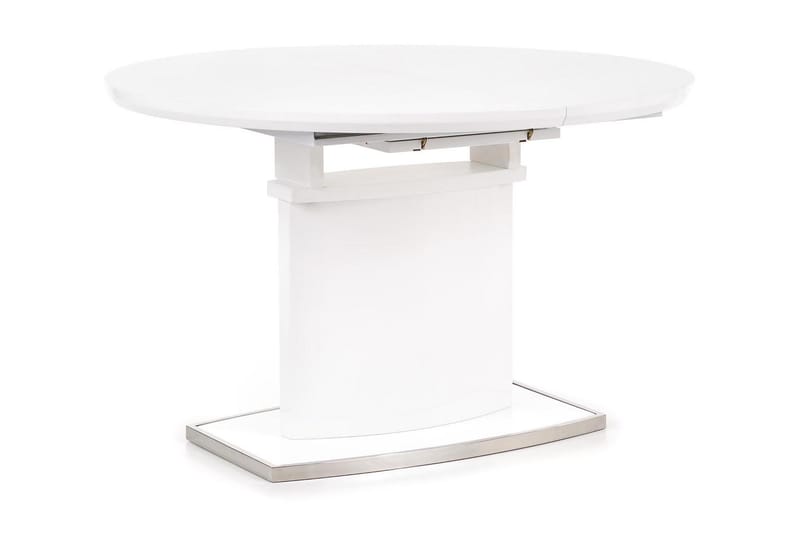 Earle Udvideligt Spisebord 120 cm Rund - Hvid - Spisebord og køkkenbord