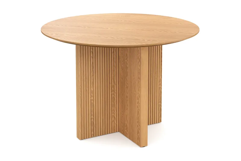 Edda Rundt Spisebord 110 cm Finér - Eg - Møbler - Borde - Spisebord og køkkenbord