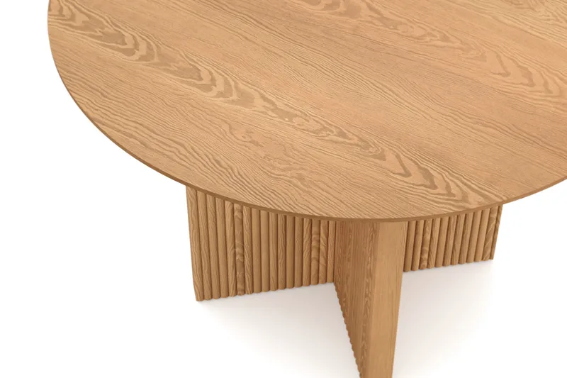 Edda Rundt Spisebord 110 cm Finér - Eg - Møbler - Borde - Spisebord og køkkenbord