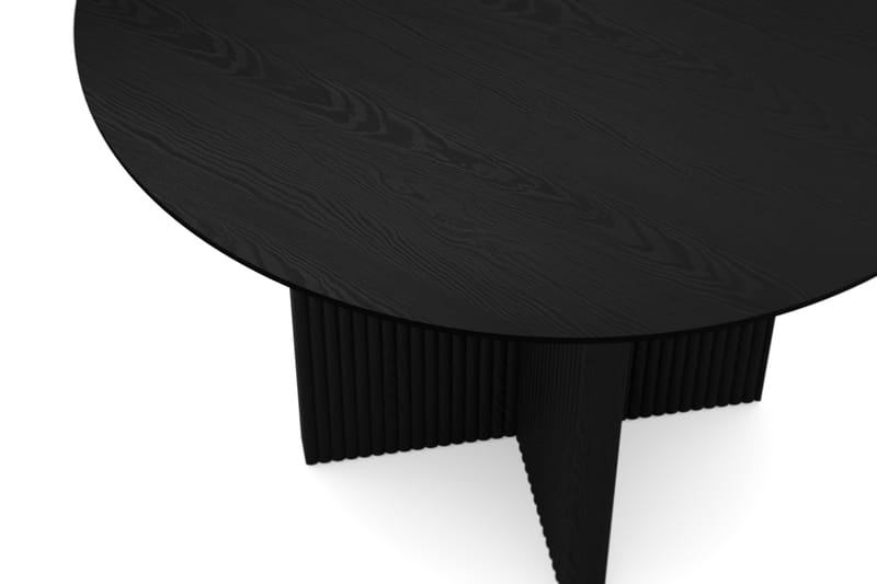 Edda Rundt Spisebord 110 cm Finér - Sort - Møbler - Borde - Spisebord og køkkenbord