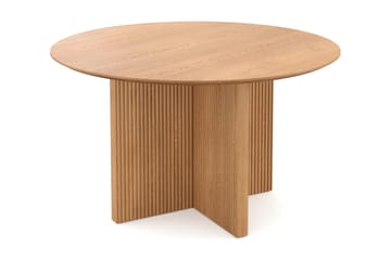 Edda Rundt Spisebord 130 cm Finér - Eg - Møbler - Borde - Spisebord og køkkenbord