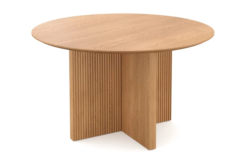Edda Rundt Spisebord 130 cm Finér - Eg - Møbler - Borde - Spisebord og køkkenbord