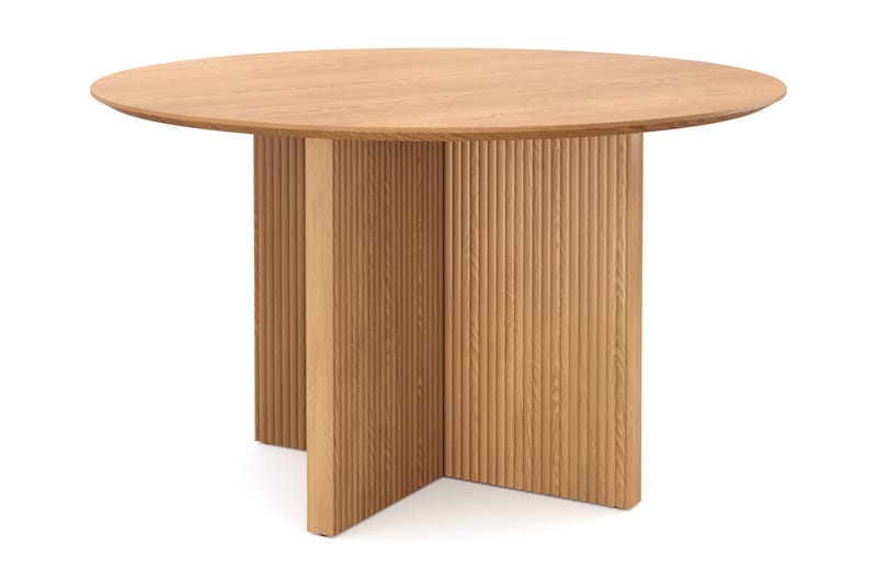 Edda Rundt Spisebord 130 cm Finér, Eg