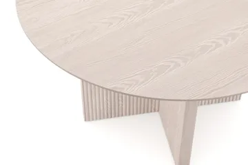 Edda Rundt Spisebord 130 cm Finér - Hvidbejdset eg - Møbler - Borde - Spisebord og køkkenbord