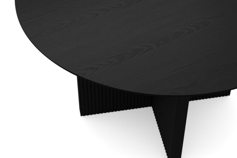 Edda Rundt Spisebord 130 cm Finér - Sort - Møbler - Borde - Spisebord og køkkenbord