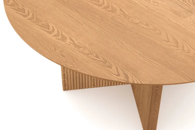 Edda Rundt Spisebord 150 cm Finér - Eg - Møbler - Borde - Spisebord og køkkenbord