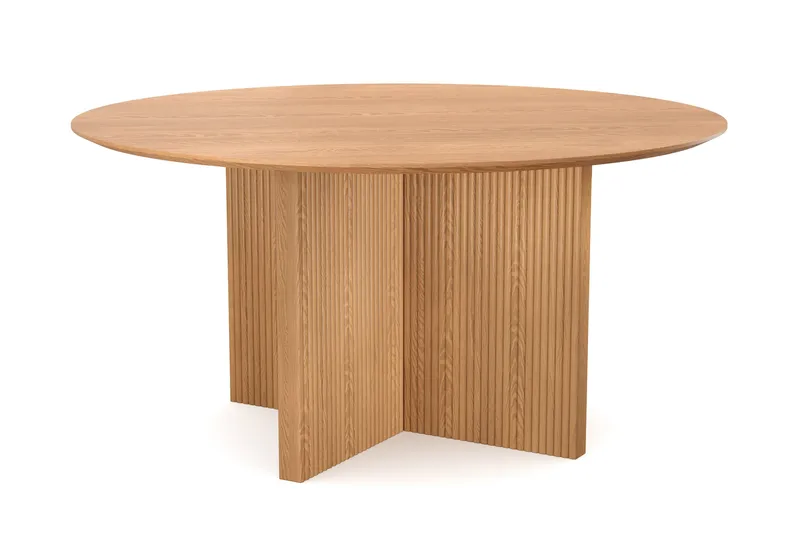 Edda Rundt Spisebord 150 cm Finér, Eg